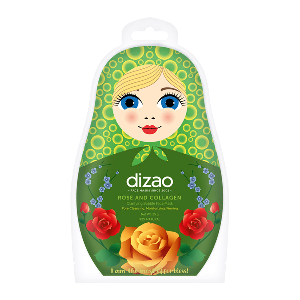 ROSE AND COLLAGEN BUBBLE CLEANSING FACE MASK.