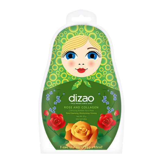 ROSE AND COLLAGEN BUBBLE CLEANSING FACE MASK.
