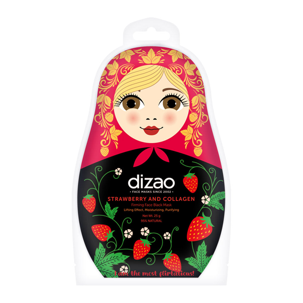 STRAWBERRIES AND COLLAGEN BLACK LIFTING FACE MASK.
