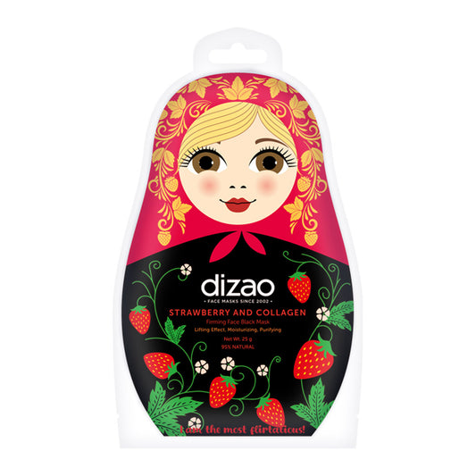 STRAWBERRIES AND COLLAGEN BLACK LIFTING FACE MASK.