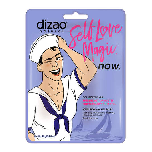 HYALURONIC ACID AND SEA SALTS FACE MASK FOR MEN.