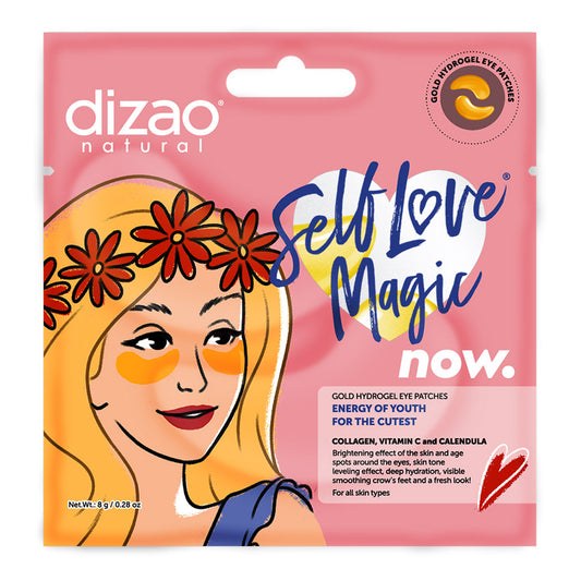 COLLAGEN, VITAMIN C AND CALENDULA GOLD HYDROGEL EYE PATCHES.